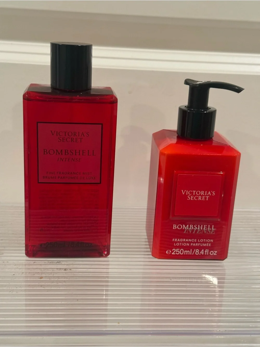 NEW Victoria's Secret Bombshell Intense Red Fragrance Mist & Lotion Set